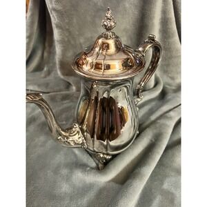 Gorham EP YC1938 Silverplate 8 Cup Coffee Pot Vintage 10" Ornate Rococo Footed